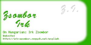 zsombor irk business card